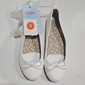 Cat & Jack White Kids Dress Shoes with Bow